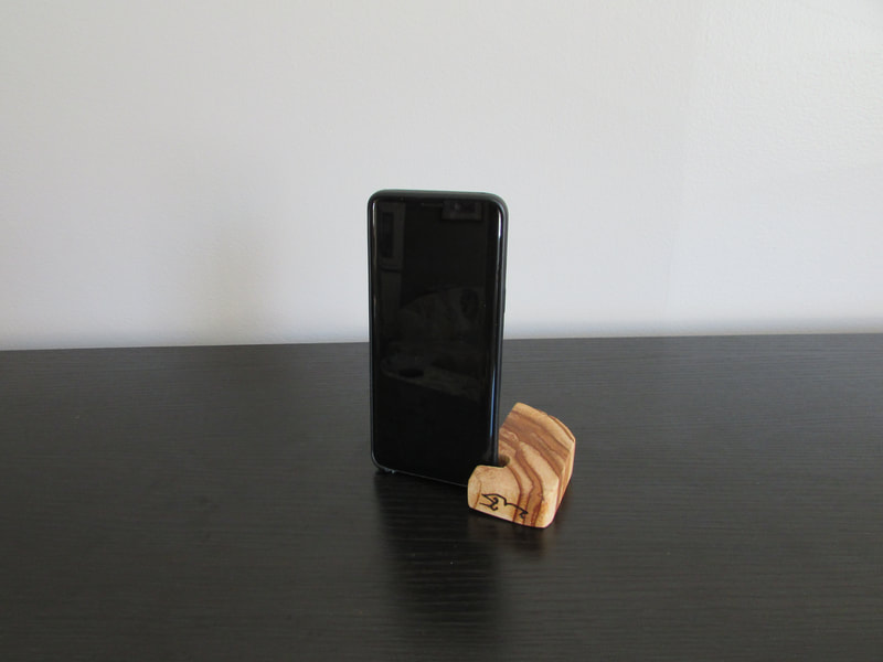 SOLD wooden handmade cell phone holder