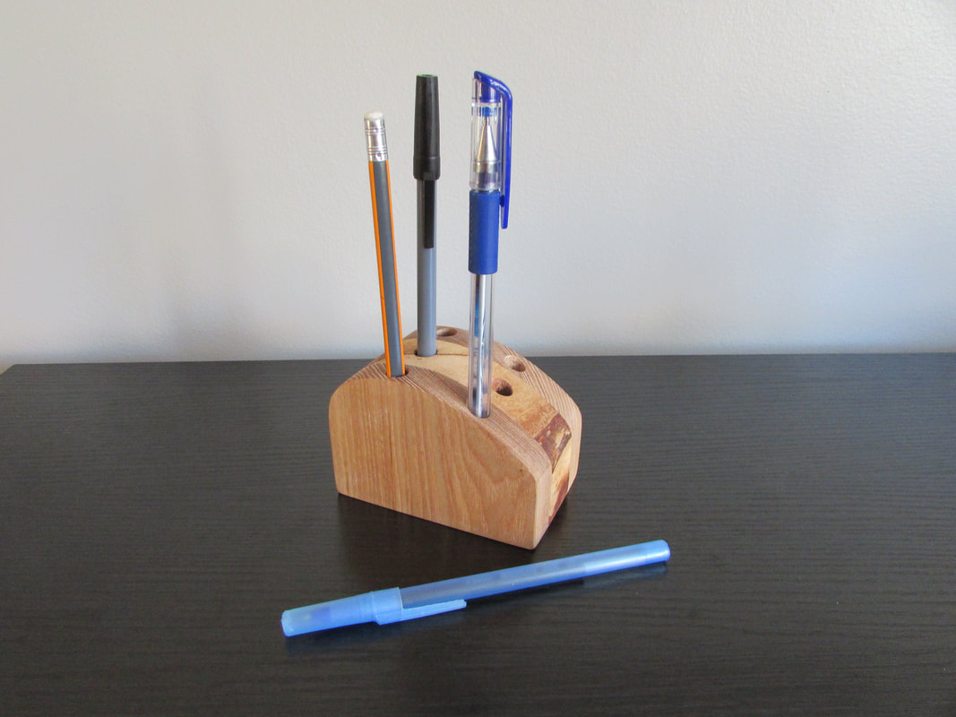 wooden pen/pencil holder